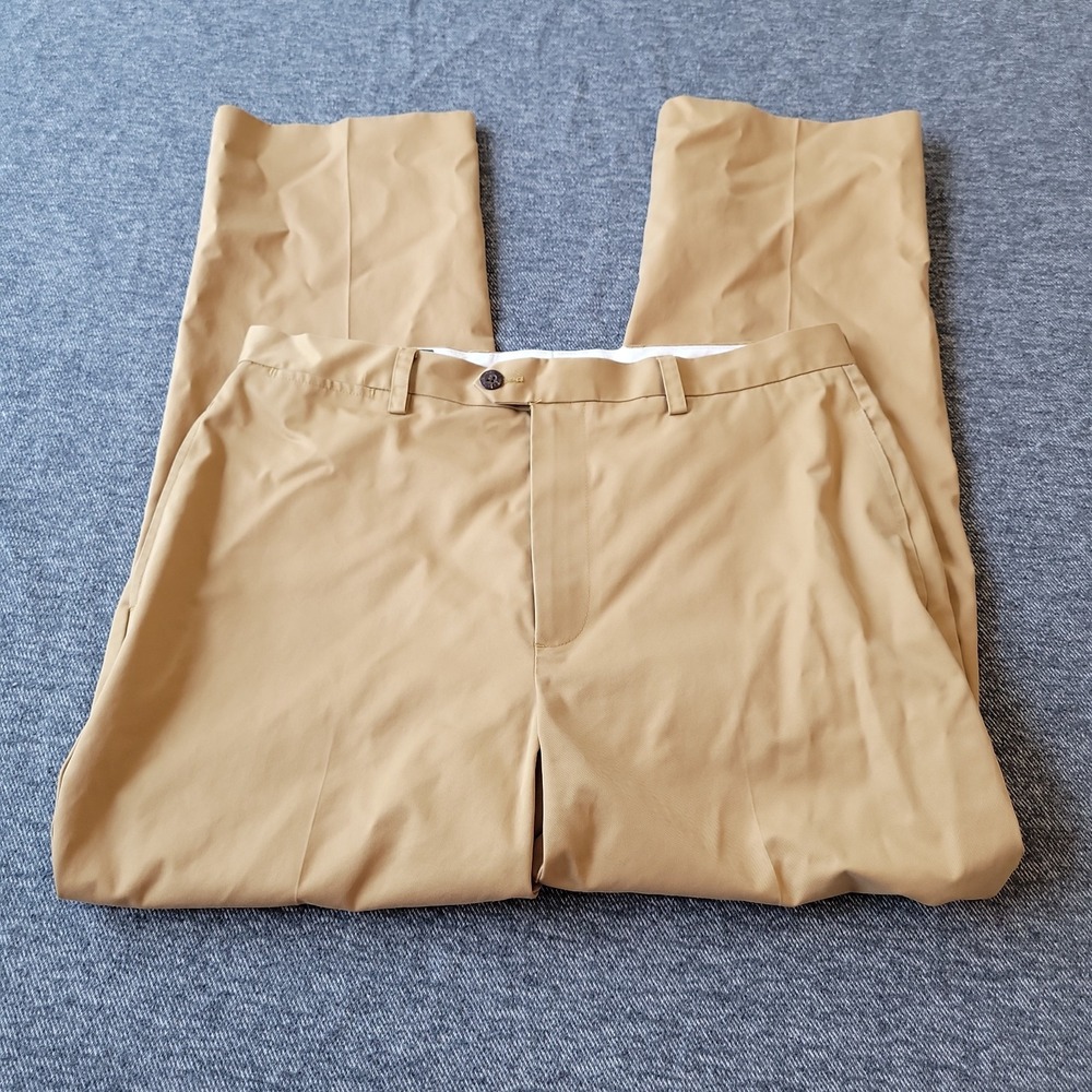 Orvis Signature Collection Pants Men's 35 (Fits 35x30) Khaki Pleated‎ Preppy